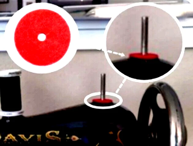 Spool Pin Felt (Red) #8879 10/Pack for All Domestic Sew. Machines - Image 3 of 3