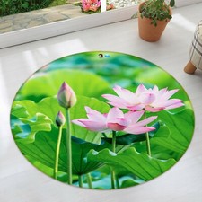 3D Lotus Leaf NAO6012 Game Rug Mat Elegant Photo Carpet Mat Fay