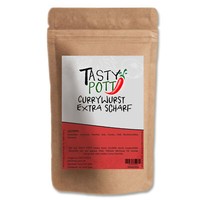 Tasty Pott Currywurst – Extra Scharf (1000G) GewüRzbeutel Vorrat Sparpaket Curry