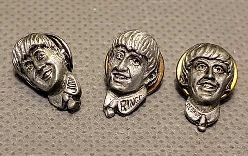 THE BEATLES, 1964 NEMS, TIE TACK PINS, Ringo ~ John ~ George.