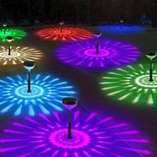 Solar Pathway Lights 8 Pack, Color Changing& 8 Fixed Colors (Warm White/Cool ...