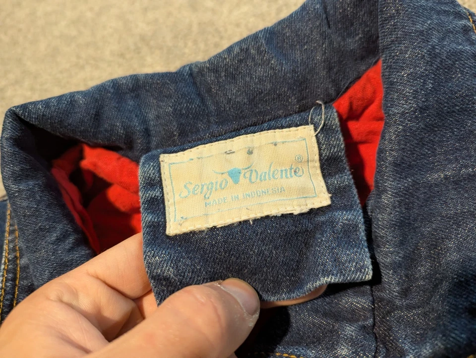 Chaqueta de Colección Sergio Valente Mujer Grande Azul Denim Western Toggle Abrigo de Lona Foto 4 de 4