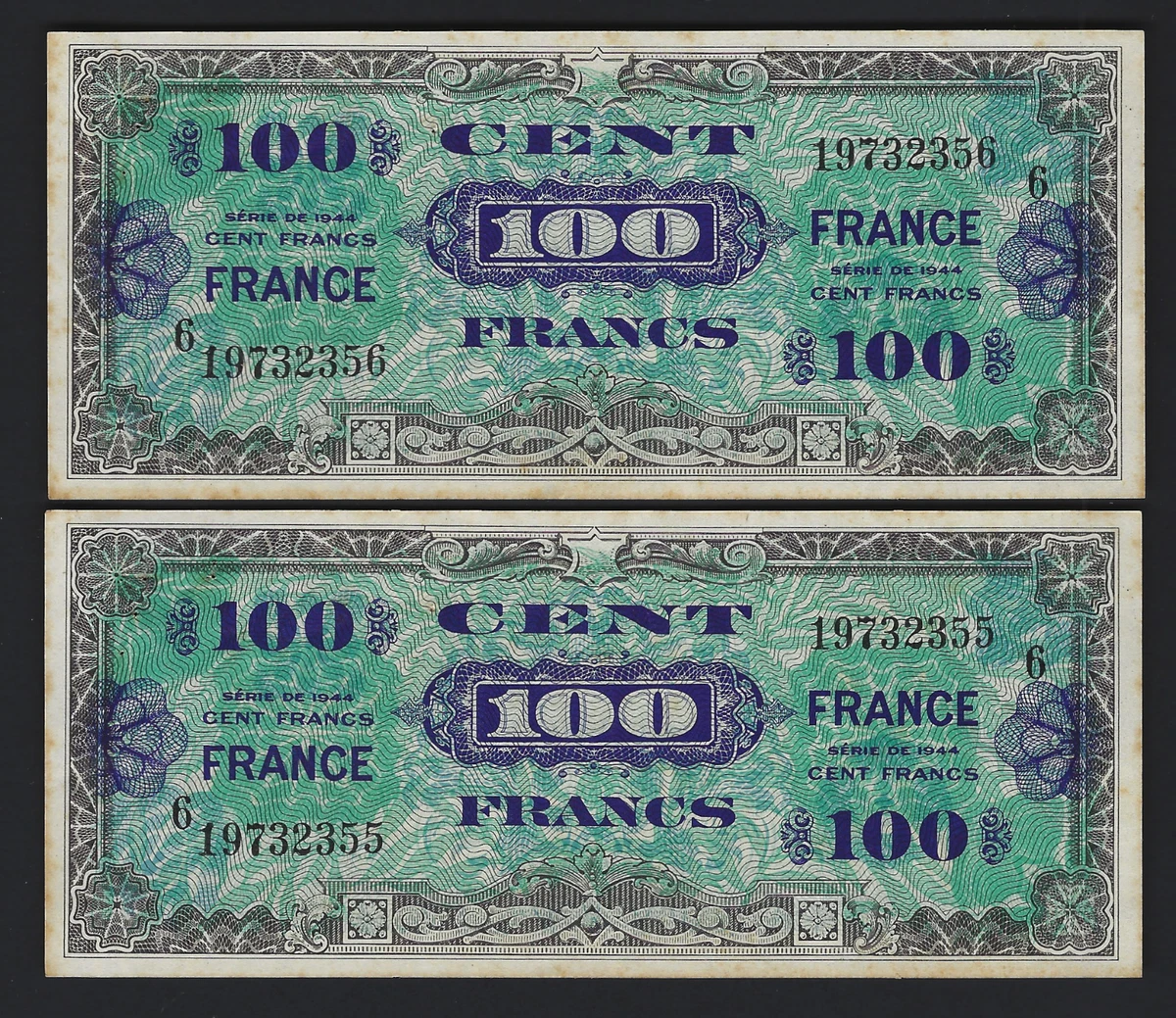 Circulated 1944 Year Military Currency French Paper Money for sale