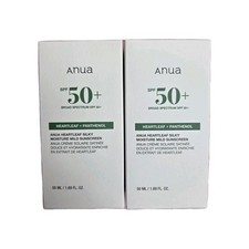 2 x Anua 50 Sunscreen With Heartleaf Extract Kbeauty 1.69 FL OZ Exp. 10/26