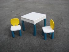 Kindersitzgruppe Tisch + 2 Stühle Kindermöbel-Set Indoor / Outdoor / Garten