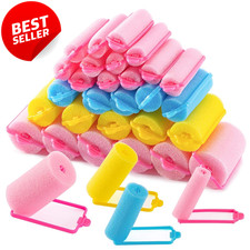 36PCS Foam Hair Rollers Heatless Curlers Soft Sleep Sponge Curling Set - US