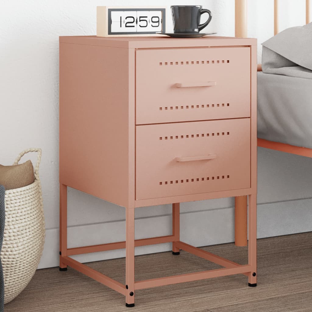 Comodino Rosa 36x39x60,5 cm in Acciaio 2805534