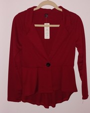 WOMEN'S BRICK RED BLAZER SIZE XL ELEGANT BUTTON FITTED LIGHTWEIGHT NEW W TAG