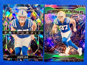 Laiatu Latu 2024 Prizm Prizmatic Silver Ice RC & 2024 Prizm Fireworks Green RC