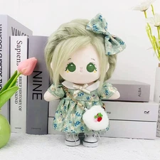 Girl Doll Clothes Accessories with Shoes Bow Bag for 20cm Dolls Floral Print