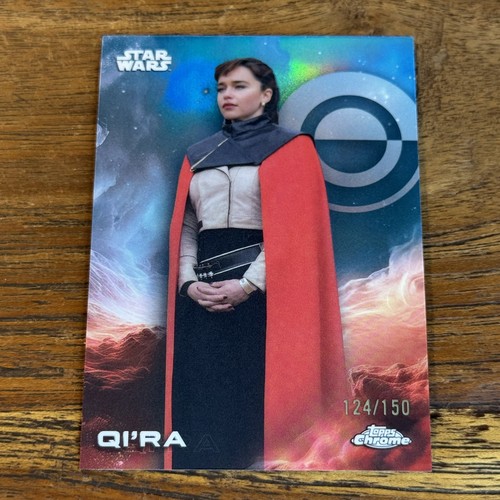 Qi'ra 2025 Topps Chrome Star Wars BLUE 124/150 Refractor Card #150