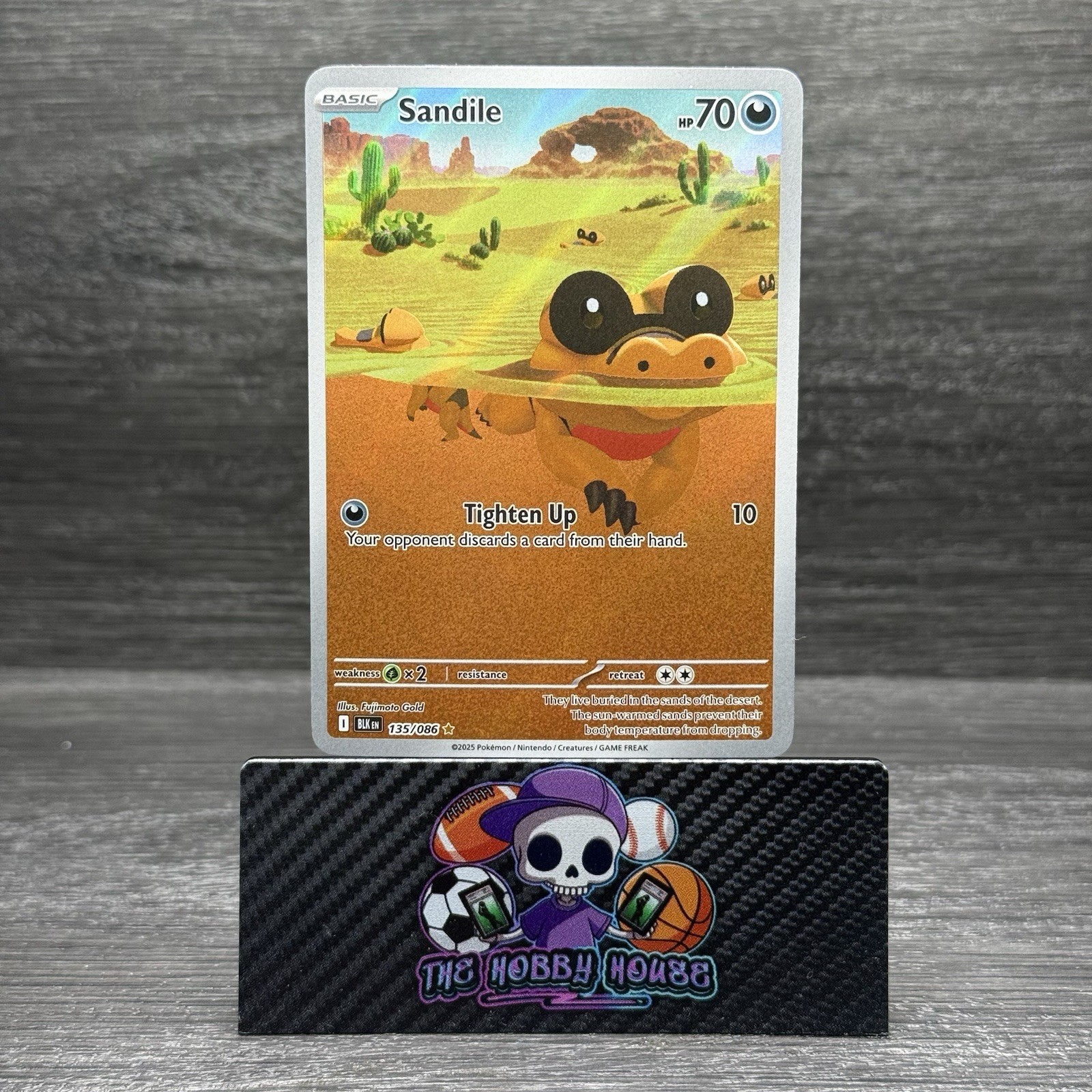 Sandile 135/086 - Pokemon TCG - Black Bolt Illustration Rare Holo - M/NM