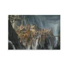 Lord of the Rings,Rivendell CanvasArt Wall Painting Poster Print