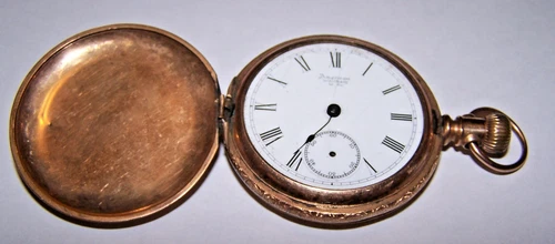 Antique 1890 Waltham American Pocket Watch Closed Case for parts or repair as is