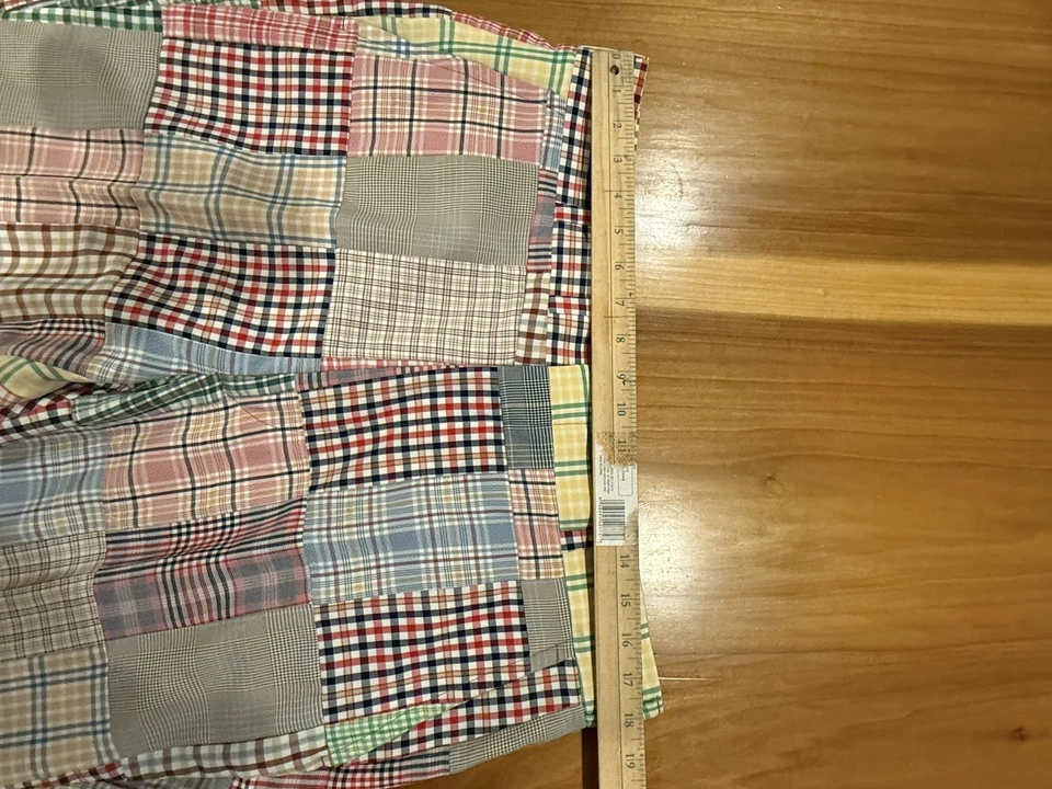 Vintage Sakowitz Madras Patchwork Plaid Pants Size 36x30 Halloween Costume Clown - Image 4 of 4