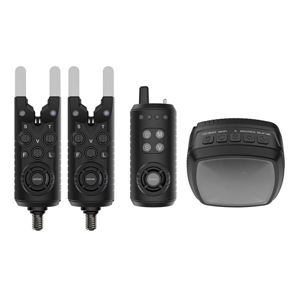 Sonik GIZMO2 Alarm Set 2+1 + Bivvy Lamp - Bissanzeiger Set, Bissmelder, Piepser-image
