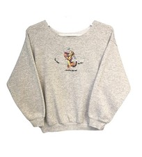 Vintage 90s Disney Winnie the Pooh Tigger Pullover Sweatshirt Chopped Large
