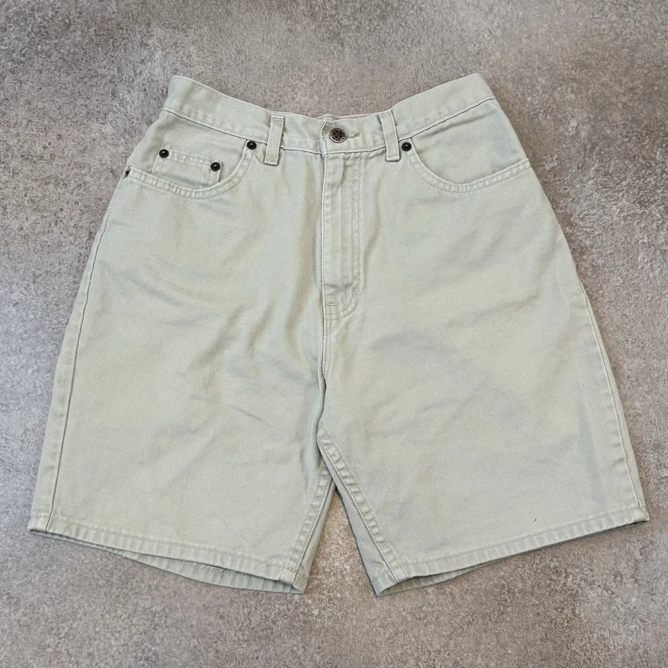 Pantalones Cortos De Colección Años 90 Desteñidos Glory Para Mujer Talla 8 Marfil Tiro Alto Jort Skate Foto 4 de 4