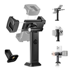 ULANZI Phone Tripod Mount Adapter with Dual Cold Shoes  QR Plate, MA54 Black
