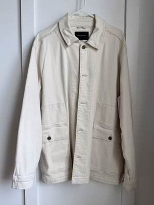 #ad #ad Banana Republic ECRU CHORE JACKET XL Men#x27;s White Excellent Condition $49.99