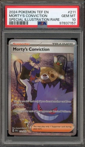 Pokemon Morty's Conviction Temporal Forces Special Illustration Rare #211 PSA 10