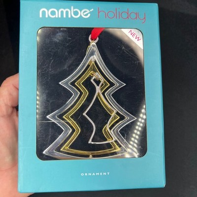 Nambe' Annual Christmas Tree Spinner Ornament 2021, Boxed 4.5'' Two-Tone Ornament