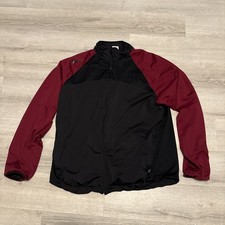 NIKE Men's L Full Zip Color-block Athletic Track Jacket Dri-Fit Windbreaker