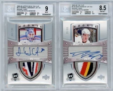 2005-06 The Cup RC Rookie Autograph Patch Set (-2) Lundqvist, Getzlaf, Phaneuf