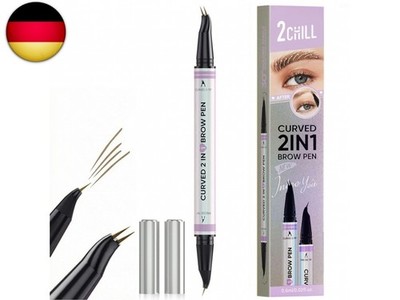 2CHILL Augenbrauenstift, Wasserfest Microblading Augenbrauen stift mit 2