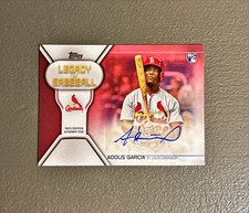 2019 Topps Adolis Garcia Legacy of Baseball Autograph /25 Red RC Rookie #LBA-AG