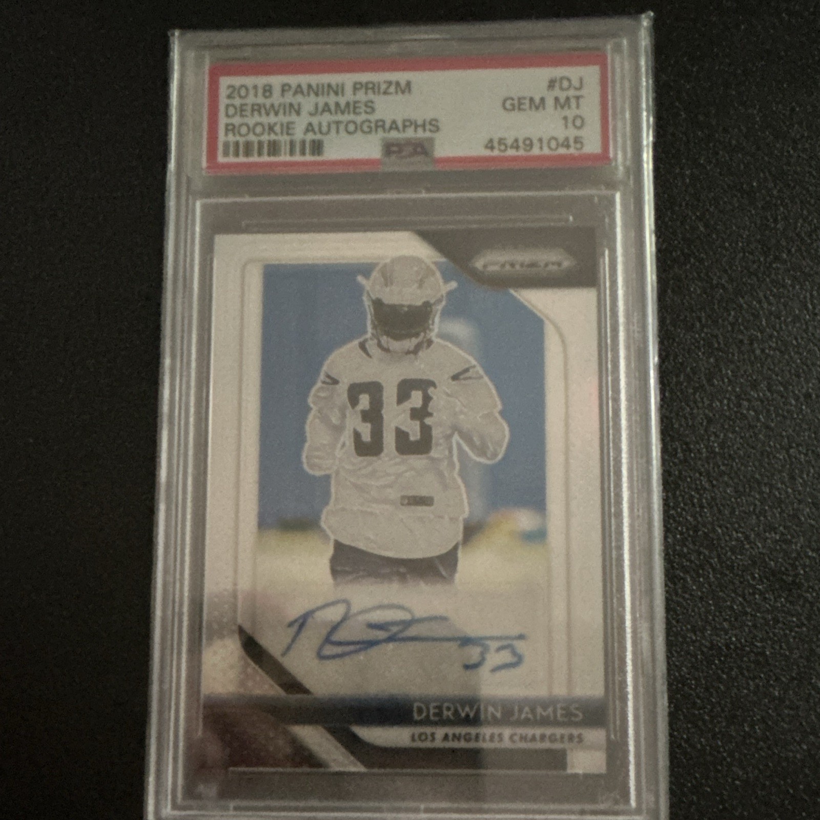 Derwin James Panini Prizm Rookie Autographs #DJ Base