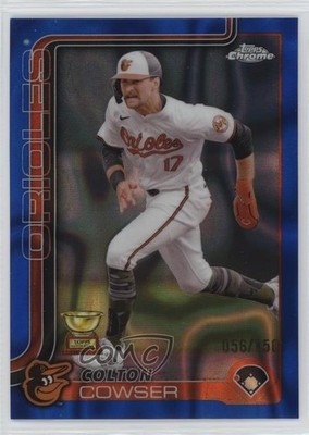 2025 Topps Chrome Blue Lava Refractor /150 Colton Cowser #44 1pr8