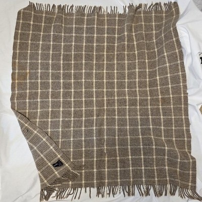 Vintage Jacobs Wool United Kingdom Lap Throw Blanket 44'' X 48'' Some Holes