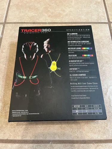 Noxgear Tracer360 Illuminated Reflective Visibility Vest Running/Cycling Sz M/L - Picture 2 of 6