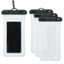 3Pcs Waterproof Phone Pouch Floating Universal Waterproof Phone Case White