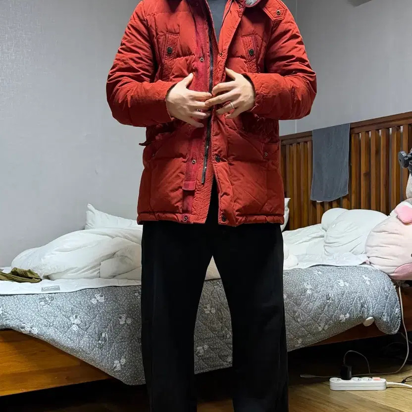 CP Company Goggle Puffer Jacket, Orange, Lightly Used thumbnail 5