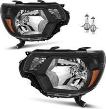 Headlights Assembly for 2012-2015 Toyota Tacoma Headlamp Replacement Black Housi