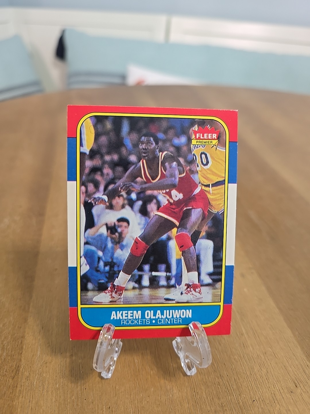 1986-87 Fleer Akeem Hakeem Olajuwon #82 Rookie RC Houston Rockets The DREAM