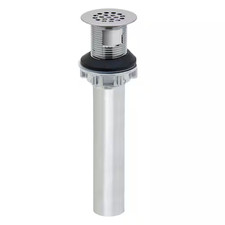 2-In-1 Plastic Sink Grid Drain, Chrome