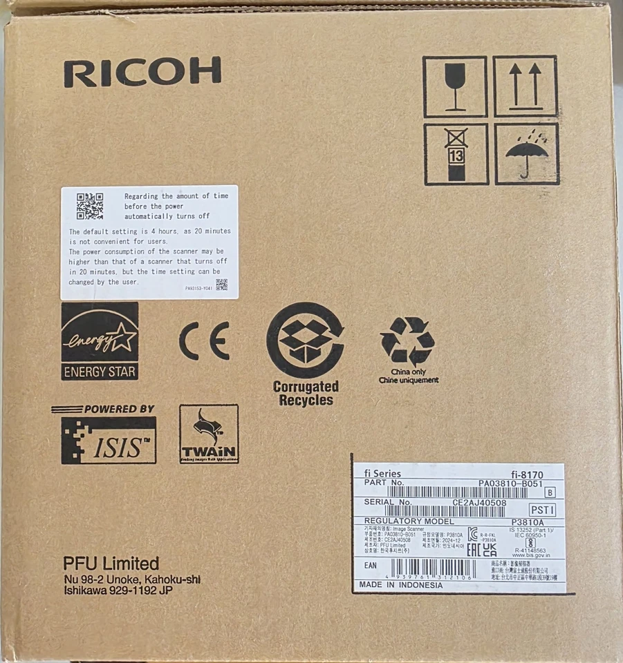 fi-8170 NEW Fujitsu High Speed Color Duplex Image Scanner - PA03810-B051 - Image 4 of 4