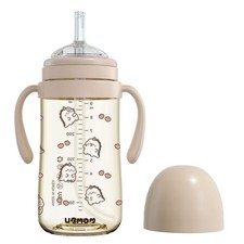 No-Spill Backflow Prevention Sippy Cup With Straw PPSU Learner Handle 9.47oz
