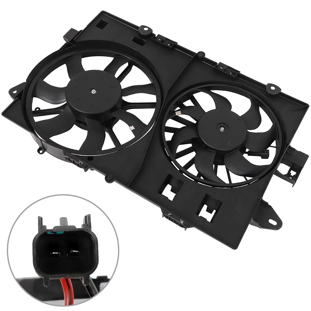 Radiator Condenser Cooling Fan Assembly For 2006-2008 Chevrolet Equinox 3.4L