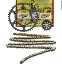 D.I.D MXH-005OEM-1 520DZ2 Gold Chain and 13 Teeth/49 Teeth Sprocket Kit