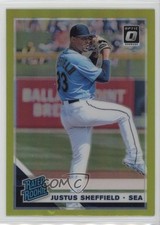2019 Panini Donruss Optic Rated Rookies Lime Green Prizm Justus Sheffield 0b3