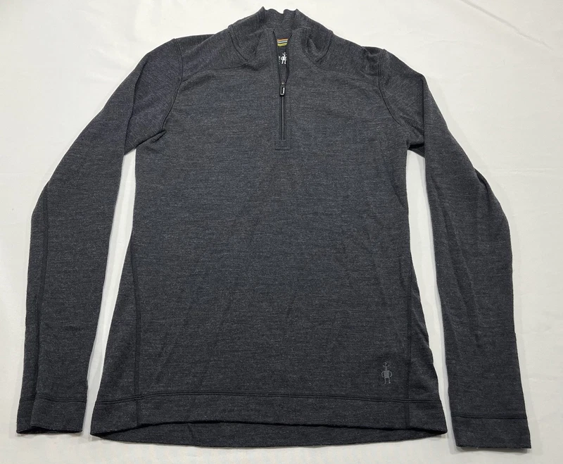 smartwool merino wool blend 1/4 zip base-layer