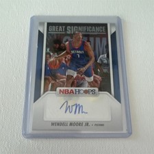 Panini 2024-25 Hoops Great Significance Wendell Moore Jr. Pistons Autograph