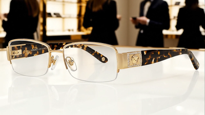 VERSACE VE1175B 1002 Gold Demo Lens 53 mm Women's Eyeglasses