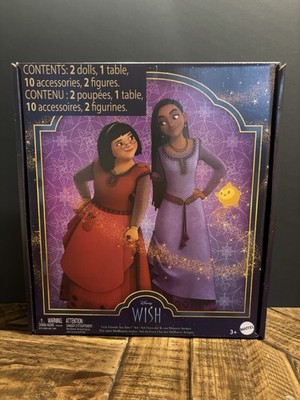 Disney Wish Asha and Dahlia of Rosas Dolls Tea Time Playset Mattel NEW - SAVE!