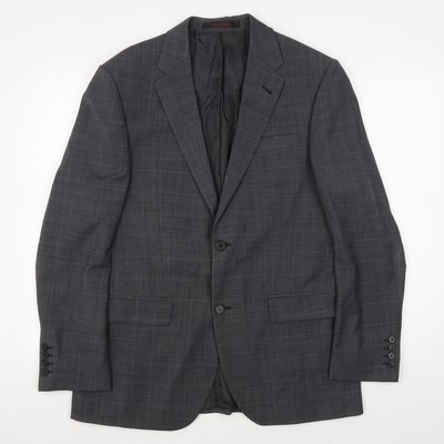 Jeff Banks grau karierter Herren Blazer, Größe 40R, eleganter Stil