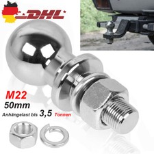 Kupplungskugel E13 Anhängerkupplung Quad 50mm M22 Kugelkopf Traktor Ackerschiene